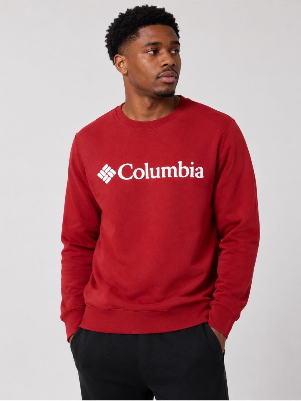 Columbia Red Crewneck Sweatshirt with White Logo